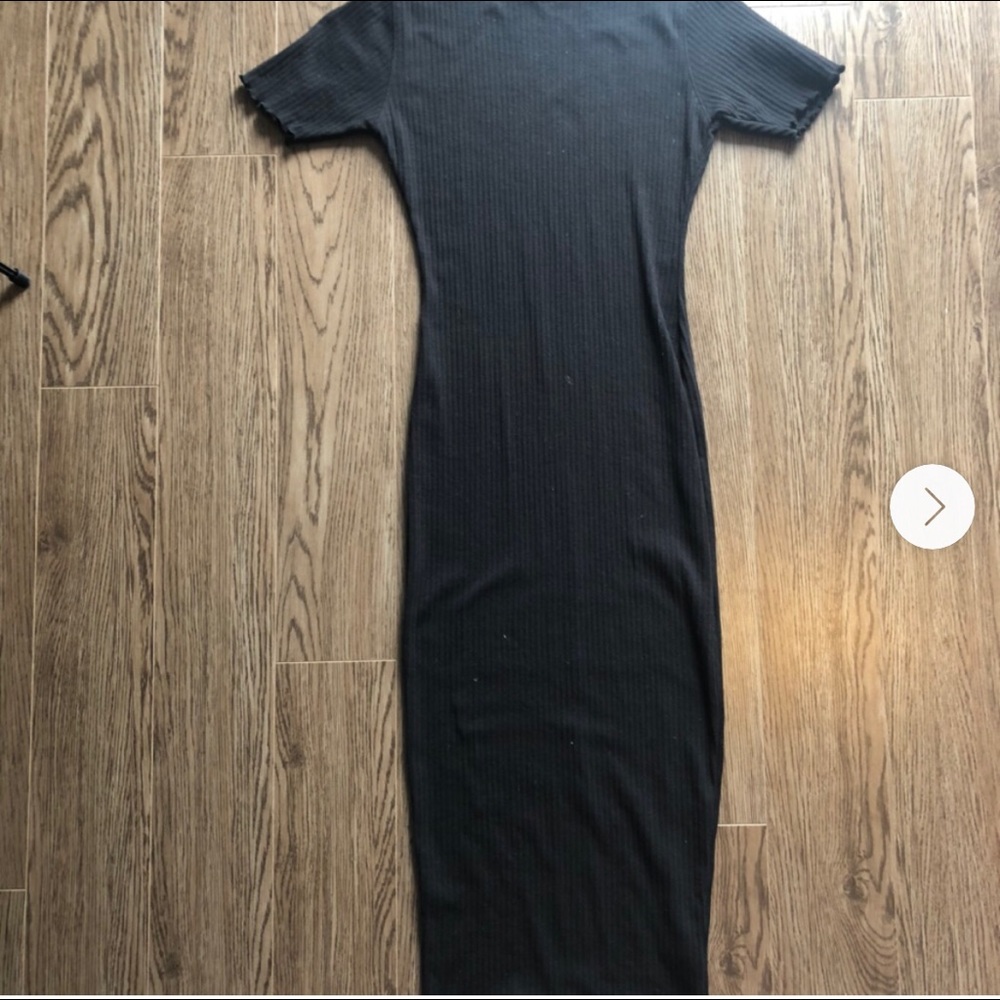 Missguided black midi dress